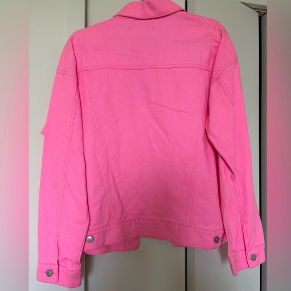 Forever 21 Bright Pink Jean Jacket